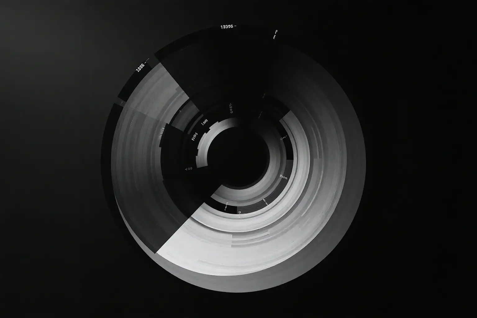 abstract grey scale vinyl record