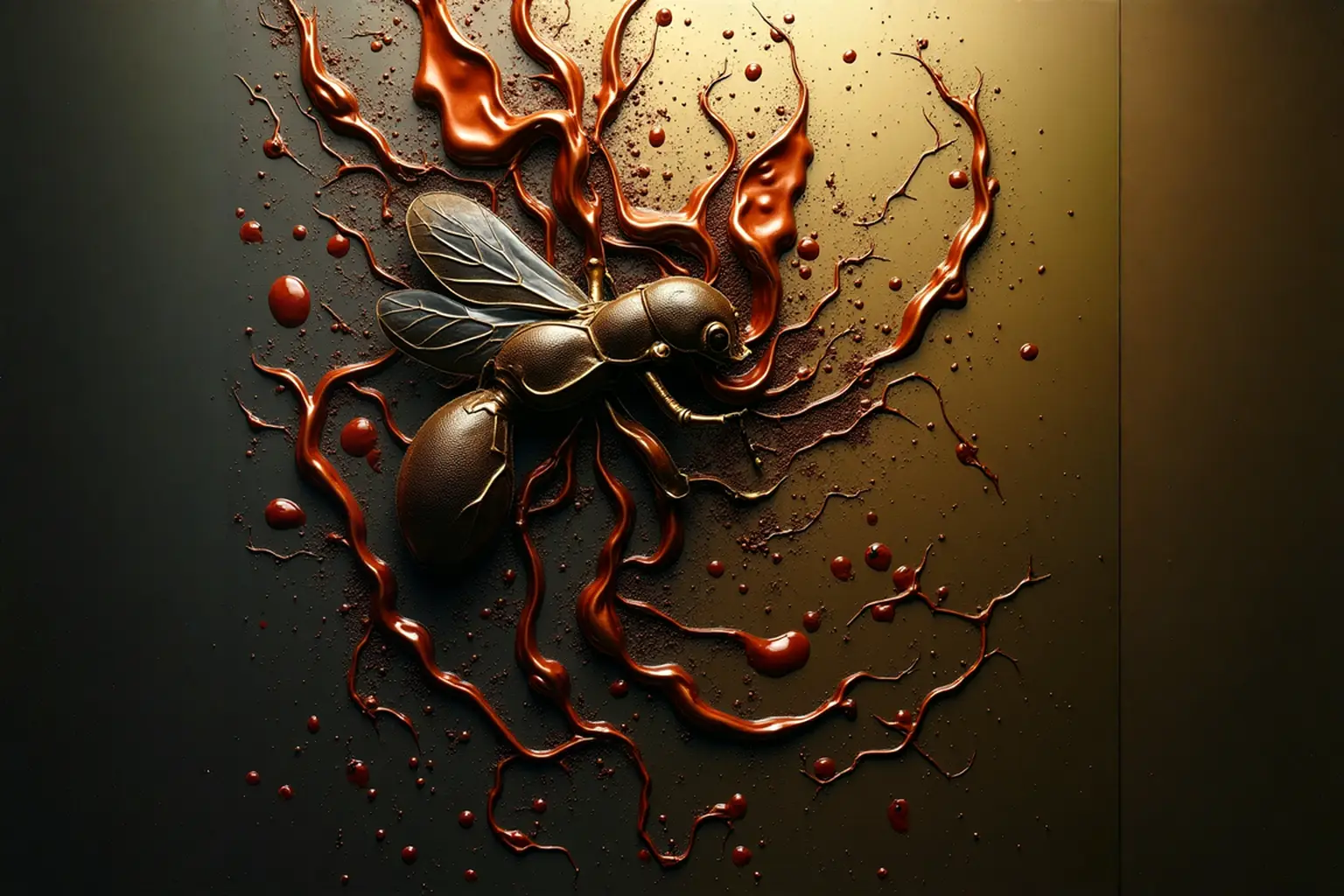 dead bug splattered on the floor